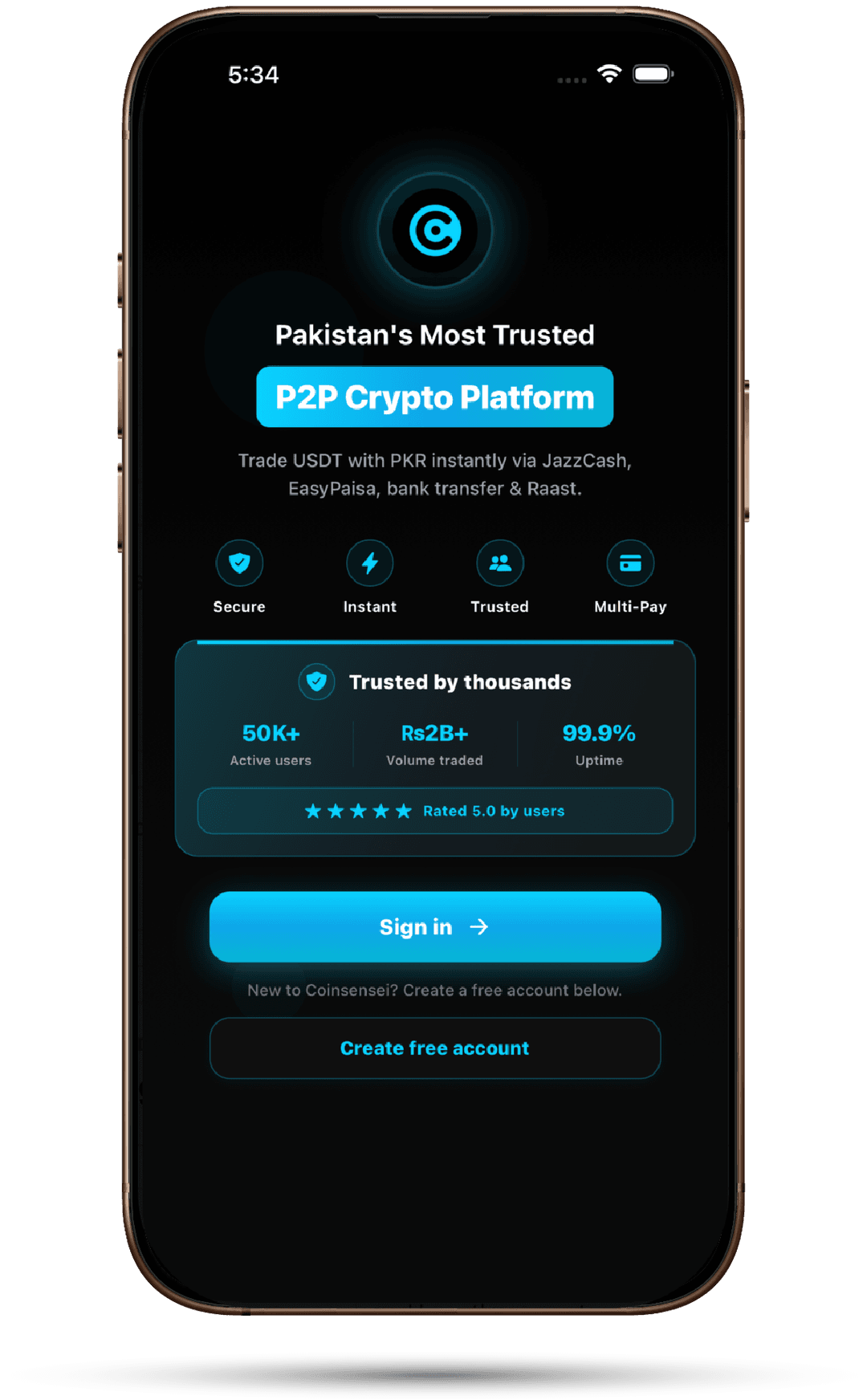 Create your account